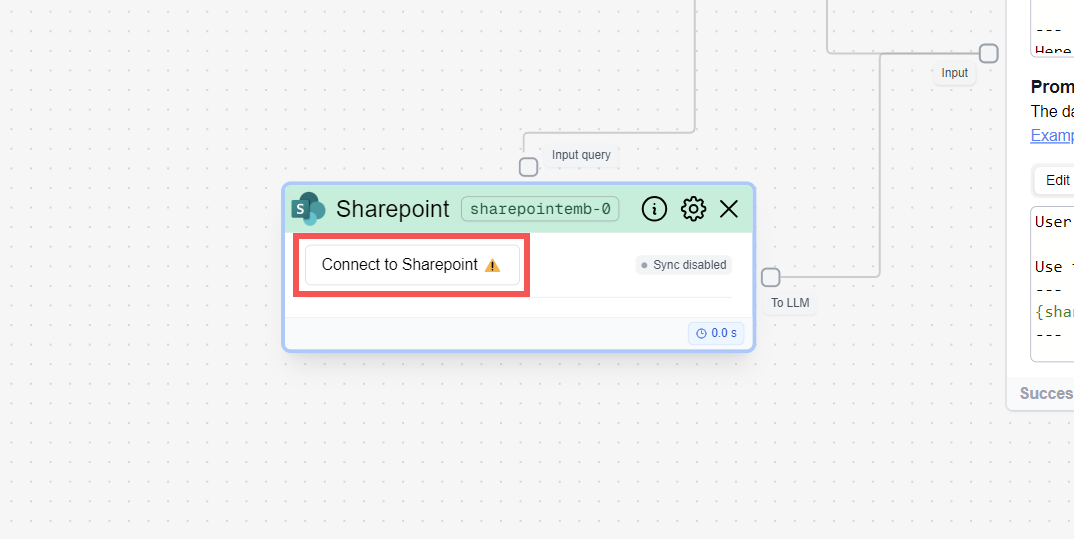 Click connect to
Sharepoint