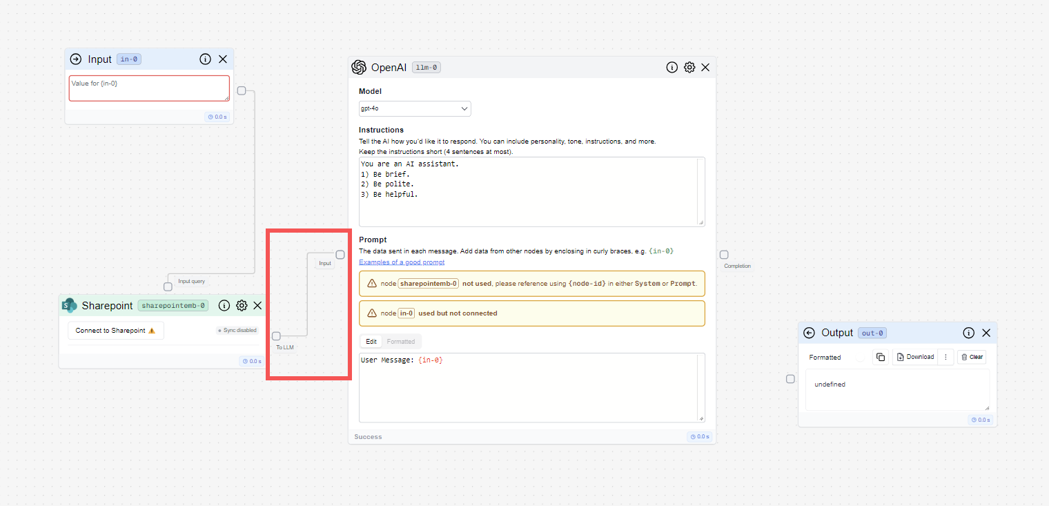 Connect Sharepoint to
LLM