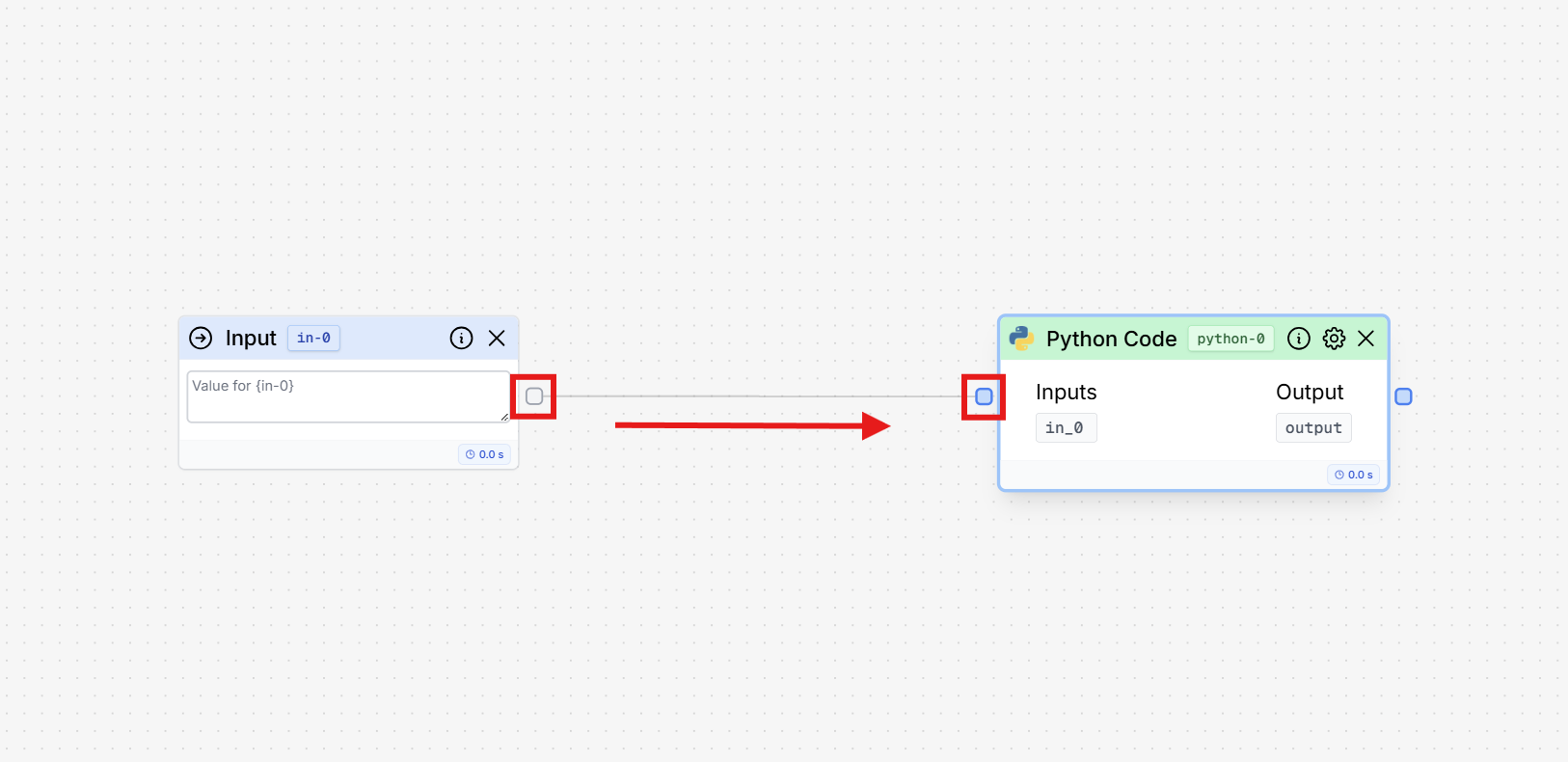 Connect Input to Python
Node