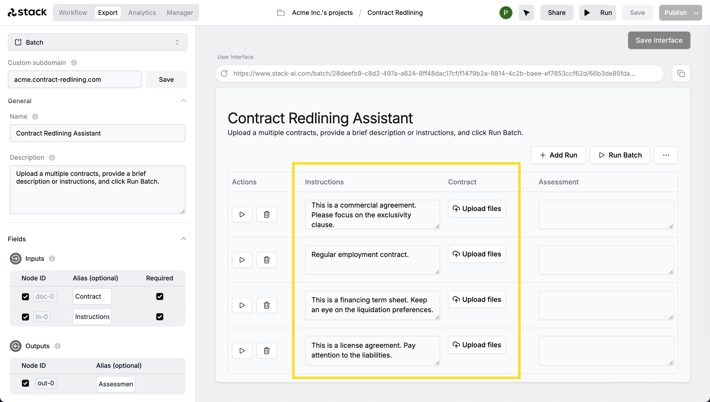 Contract
Redlining