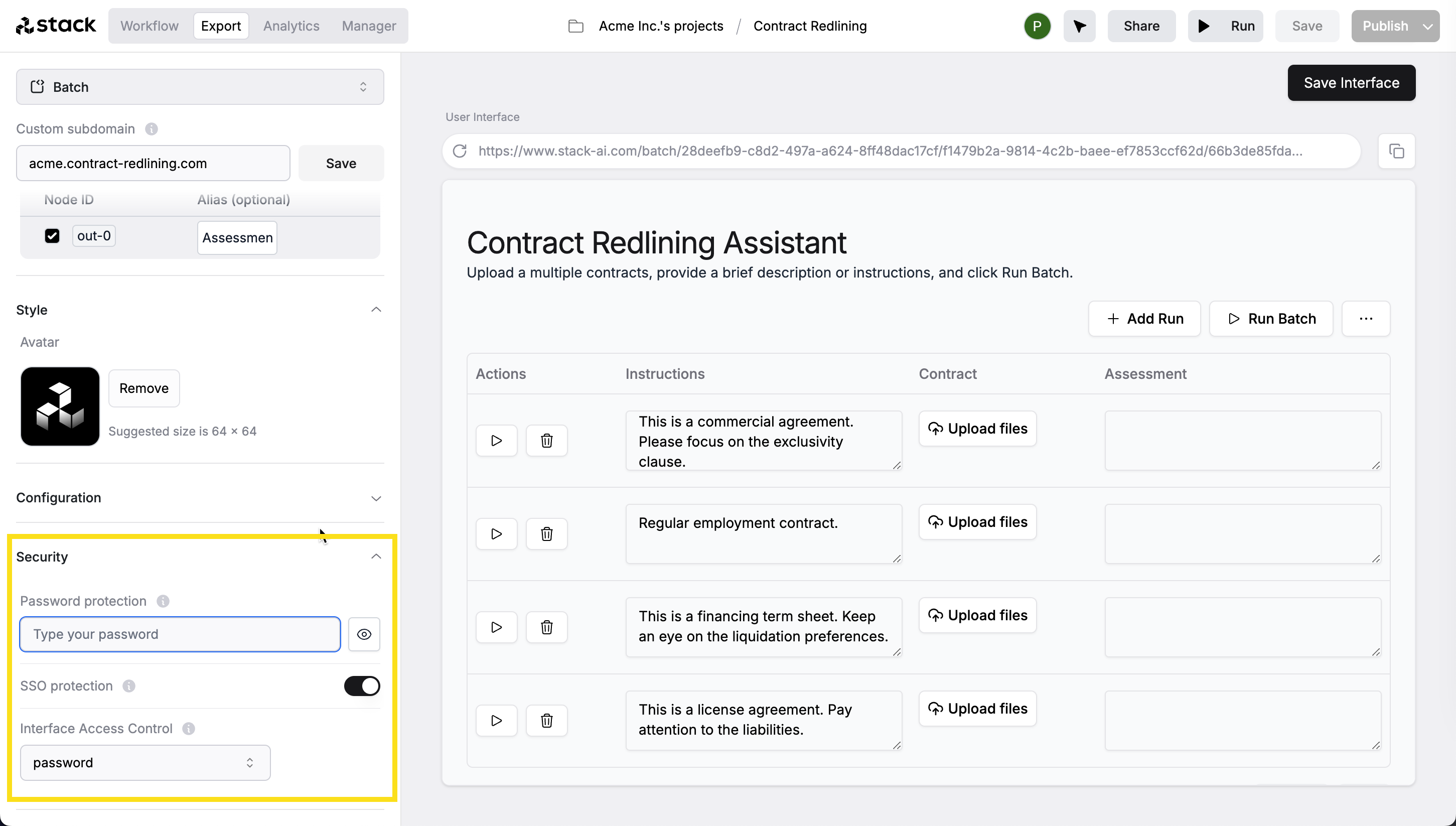 Contract
Redlining