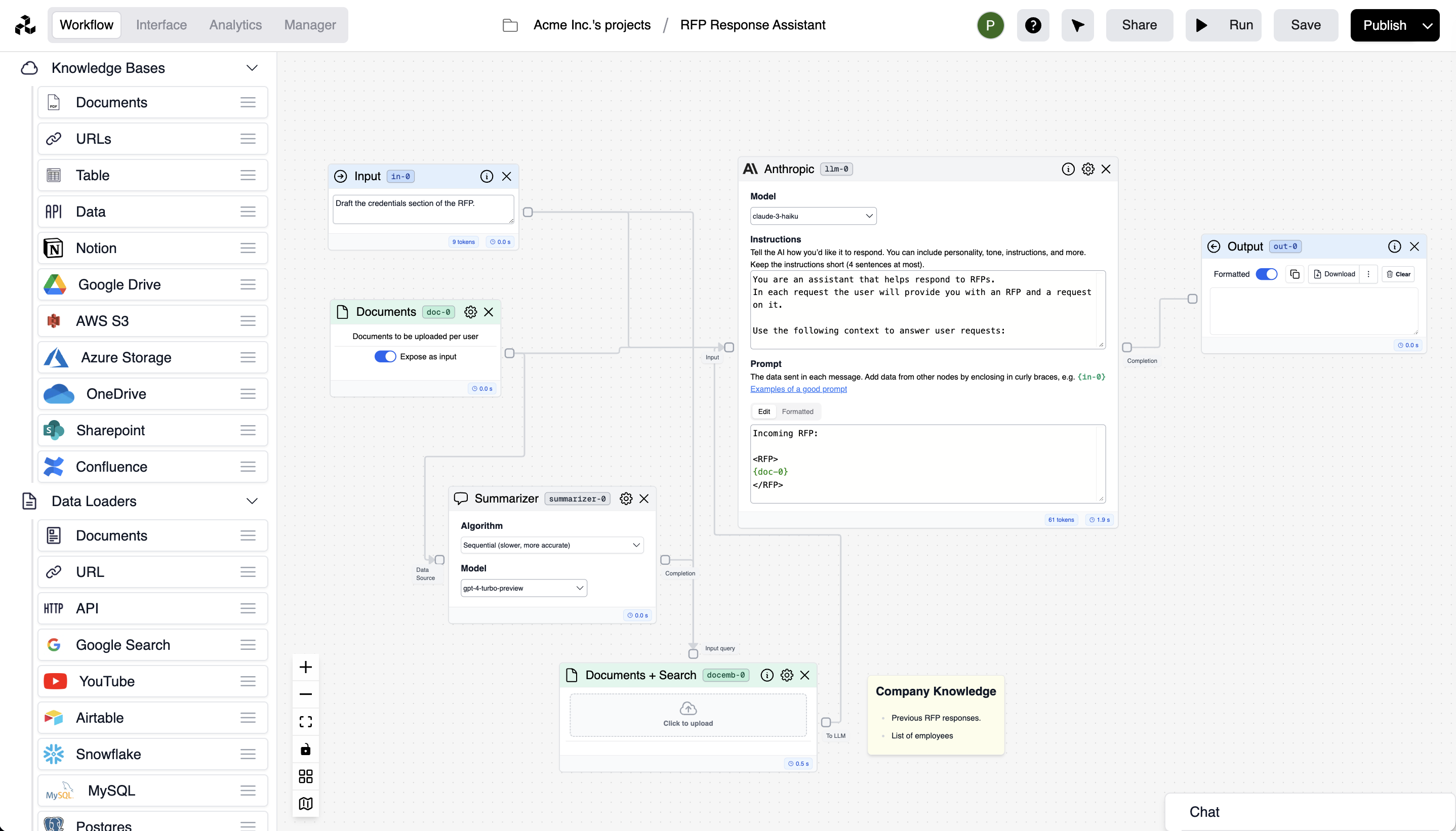 Stack AI's
Builder