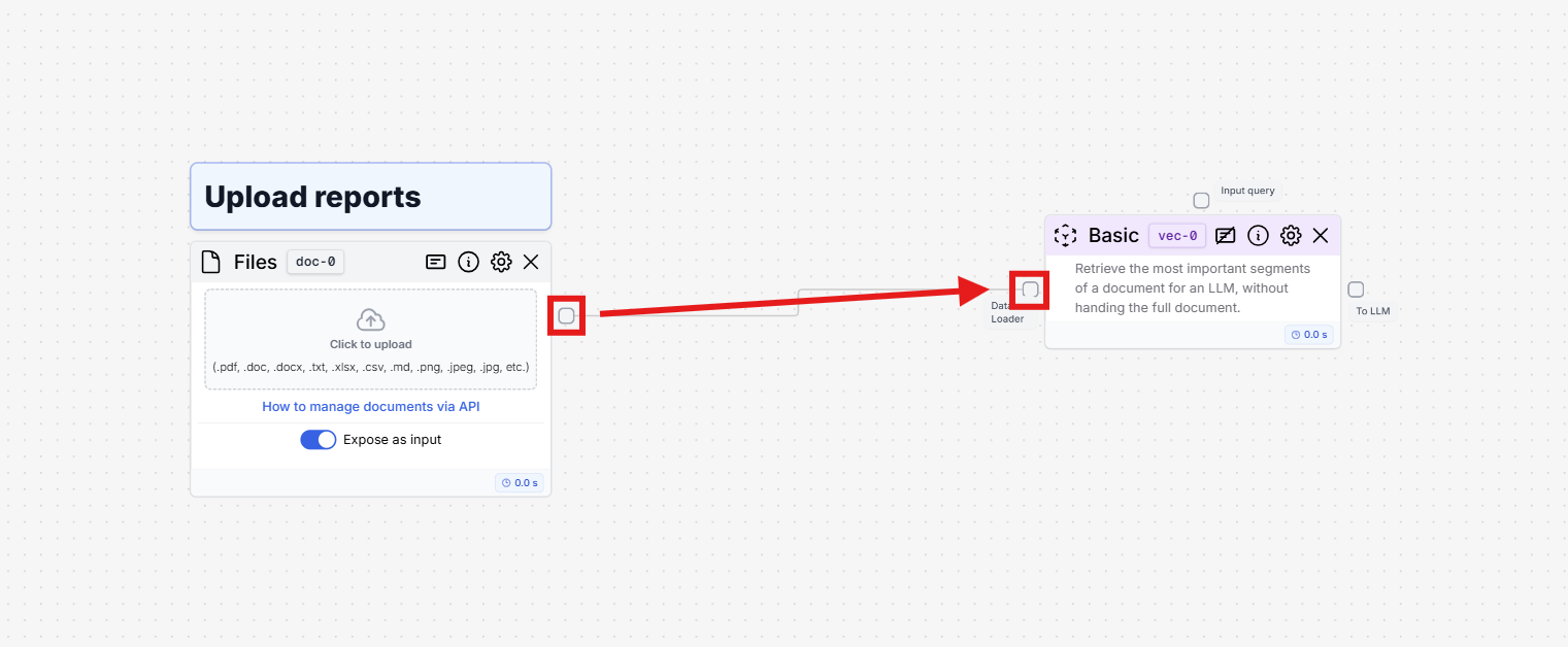 Connect files to
dvs